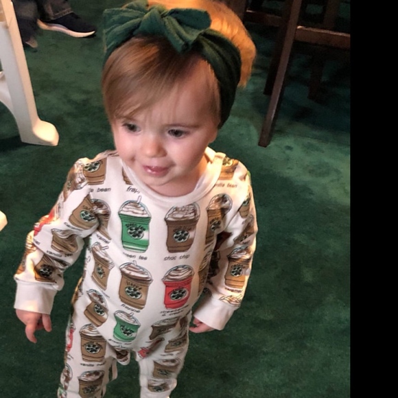 Starbucks inspired frappe romper baby 324 nwot - Picture 3 of 8